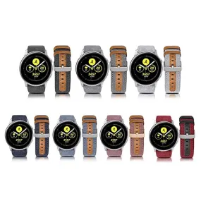 Denim & Leather Watch Straps Compatible with the Kogan Active  II Smart Watch