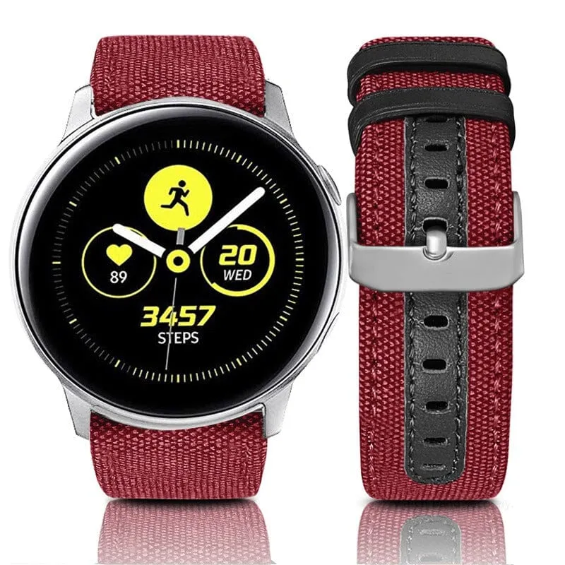 Denim & Leather Watch Straps Compatible with the Kogan Active  II Smart Watch