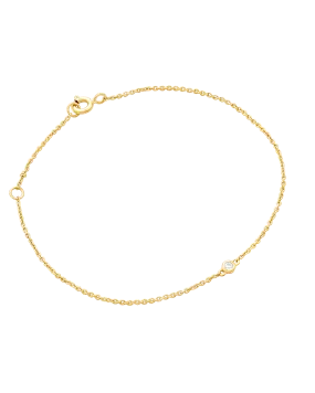Diamond Bezel Bracelet - 14K Yellow Gold