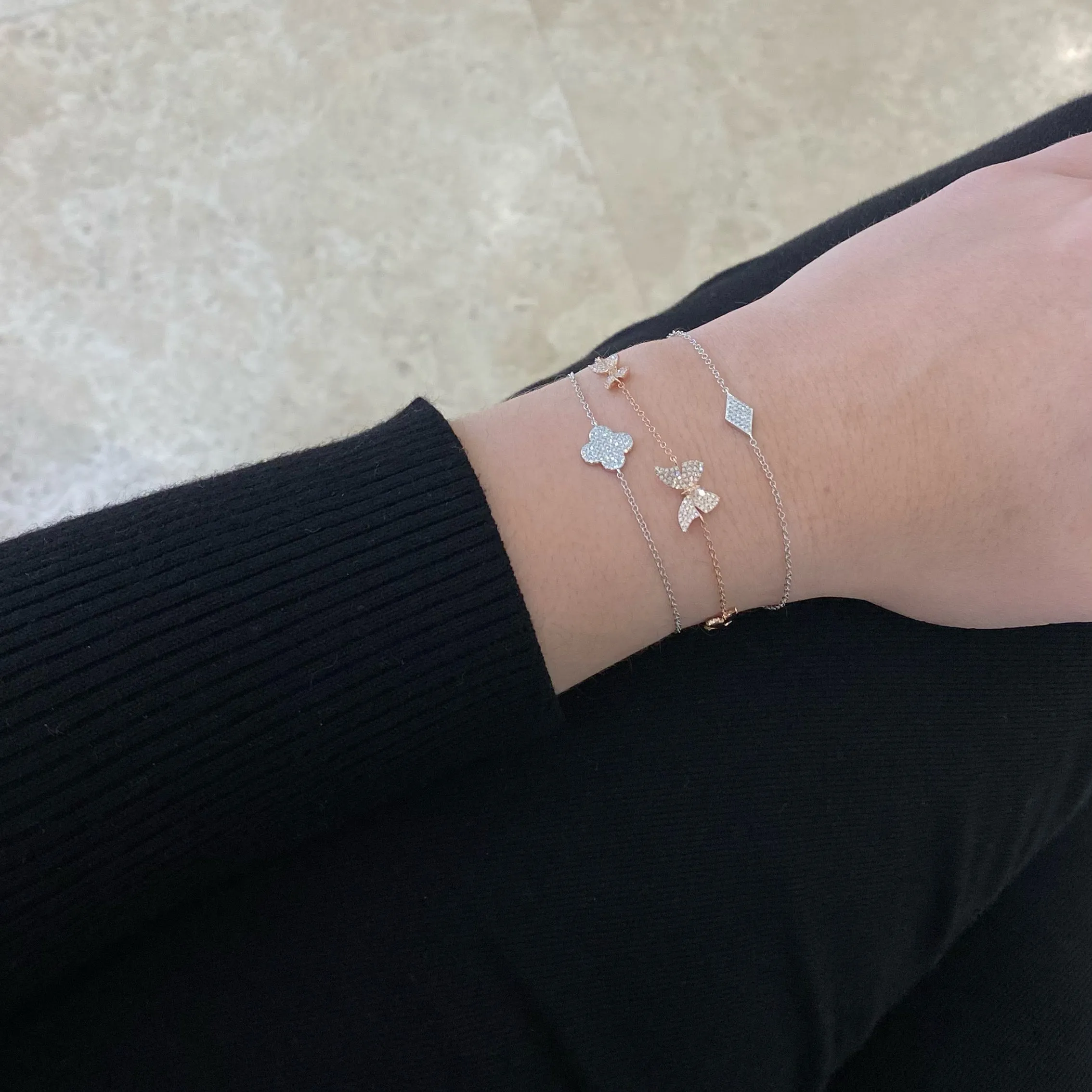 Diamond Clover Fashion Bracelet