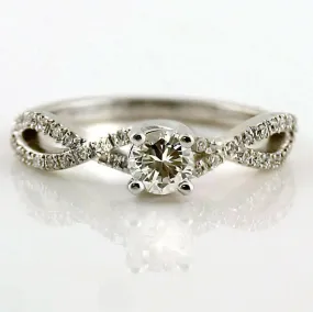 Diamond Engagement Ring Split Shank Waves