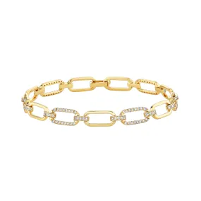 Diamond Paperclip Bracelet