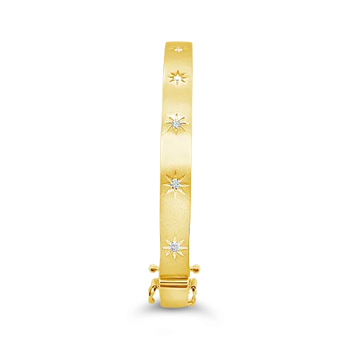 Diamond Stars Bangle Bracelet