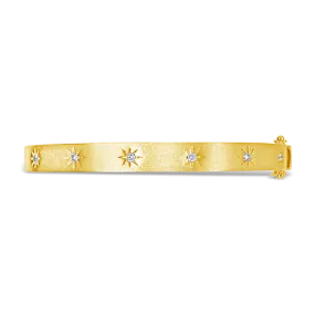 Diamond Stars Bangle Bracelet