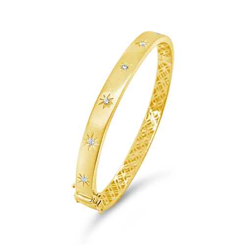 Diamond Stars Bangle Bracelet