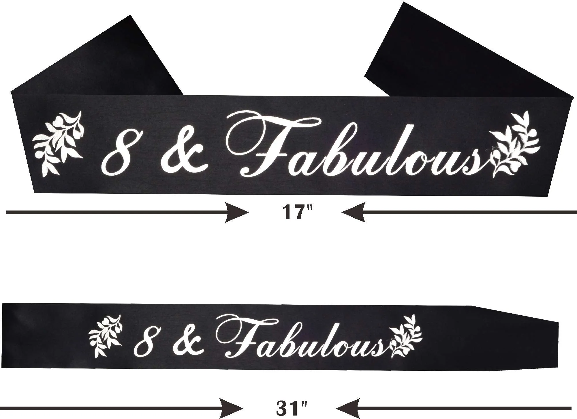 DoraDreamDeko 8th Birthday Gifts for Girls, 8th Birthday Tiara and Sash, 8 Fabulous Sash