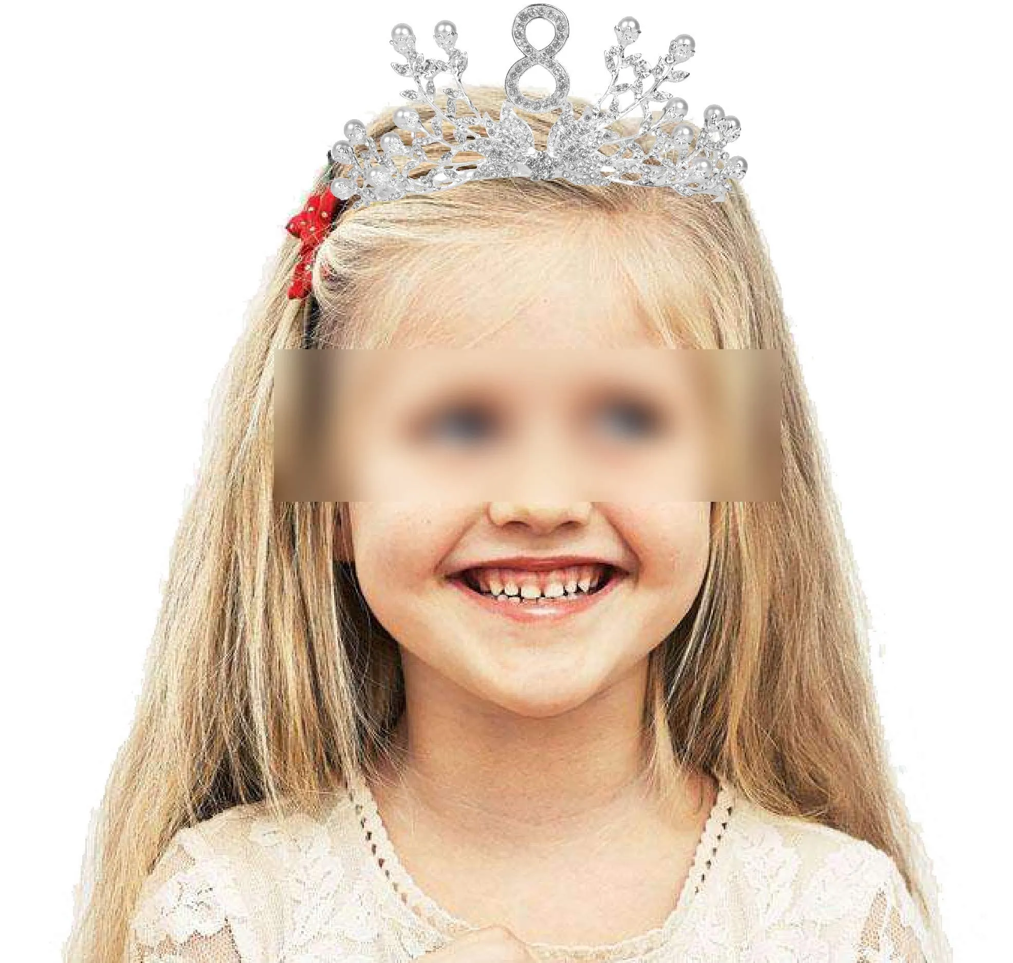 DoraDreamDeko 8th Birthday Gifts for Girls, 8th Birthday Tiara and Sash, 8 Fabulous Sash