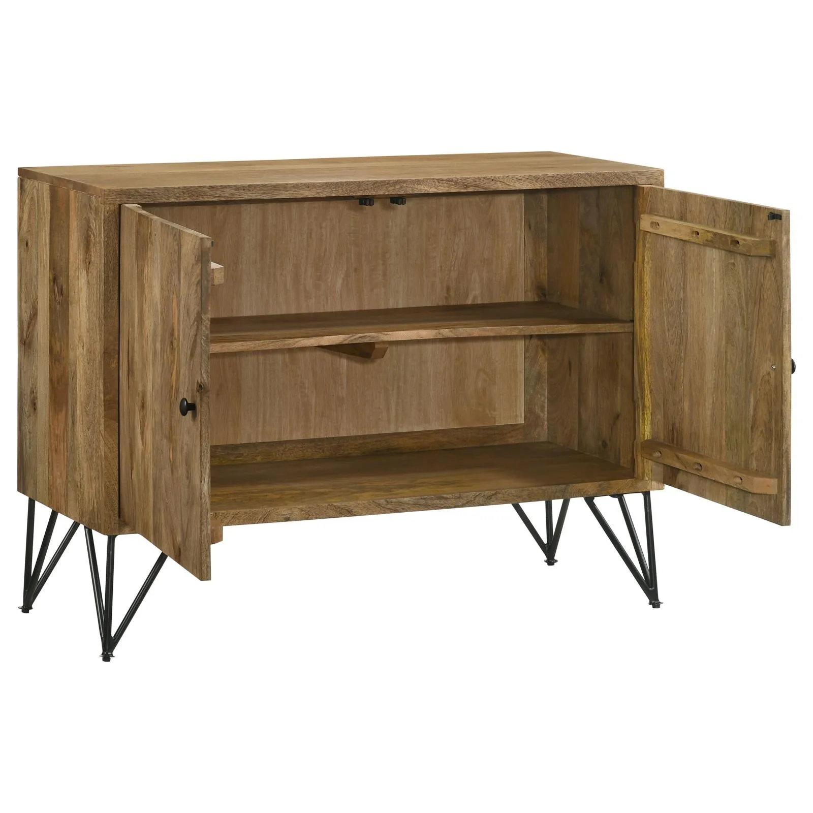 Eileen Natural Rectangular 2-Door Accent Cabinet