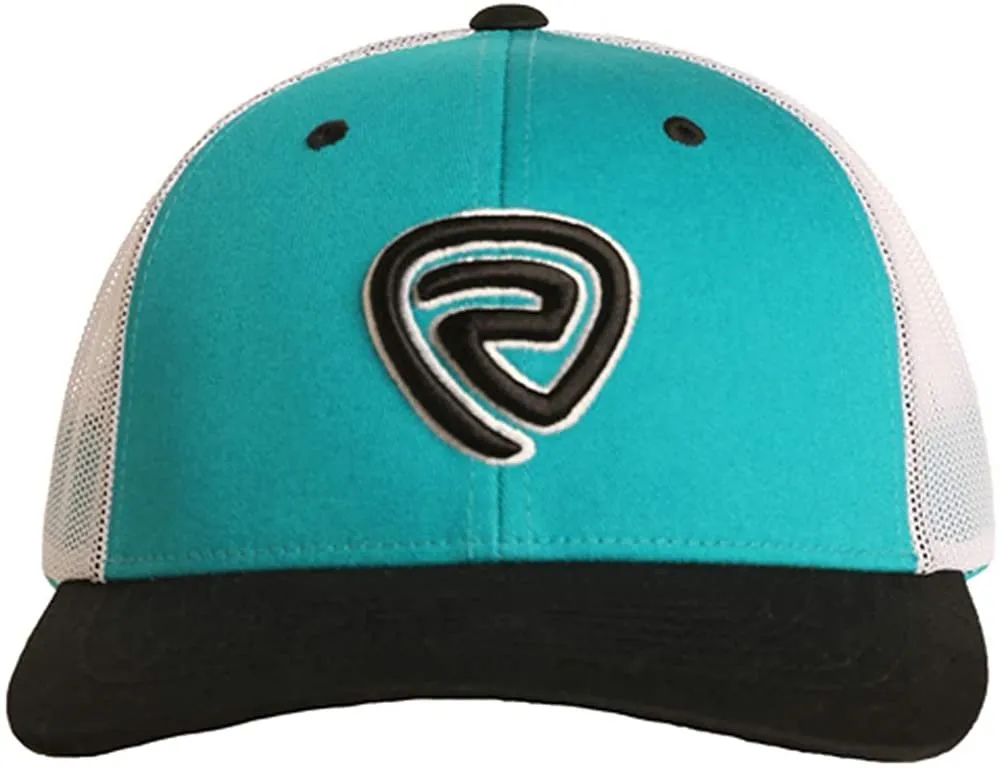 Embroidered Logo Mesh Snapback, Teal