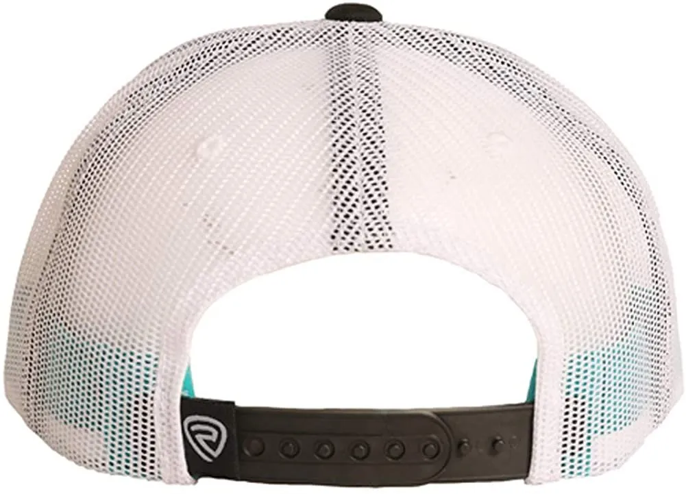 Embroidered Logo Mesh Snapback, Teal