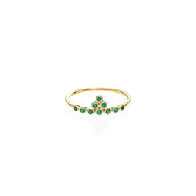 Emerald & Gold Tiara Ring