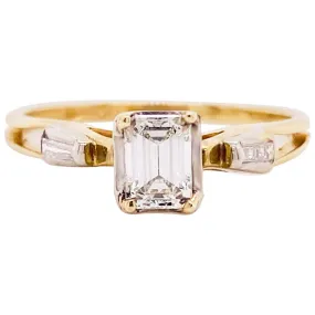 Emerald Cut Diamond Engagement Ring