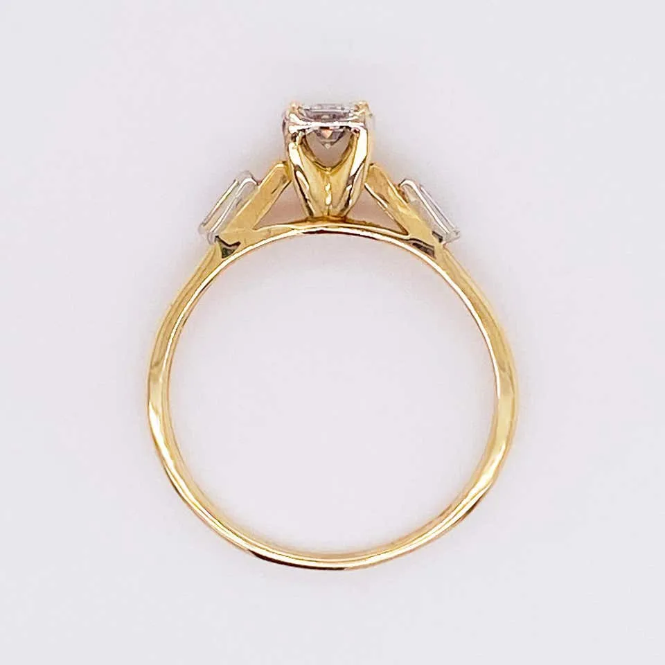 Emerald Cut Diamond Engagement Ring