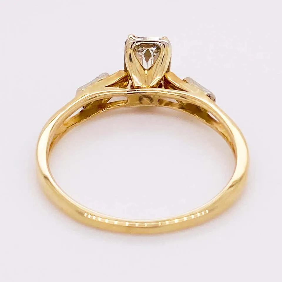 Emerald Cut Diamond Engagement Ring