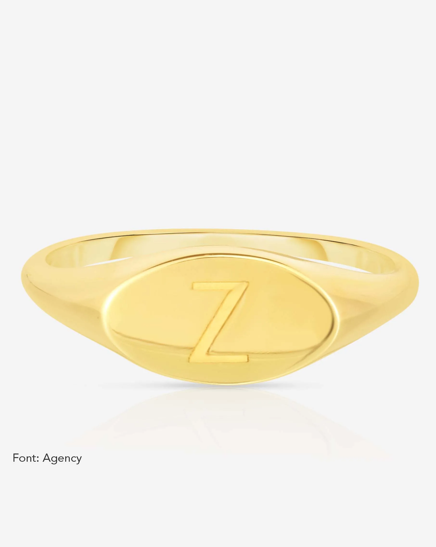 Engravable Gold Signet Ring