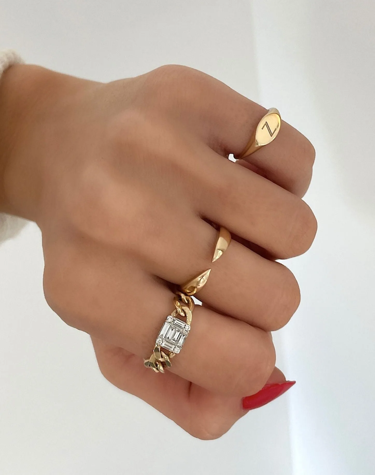 Engravable Gold Signet Ring