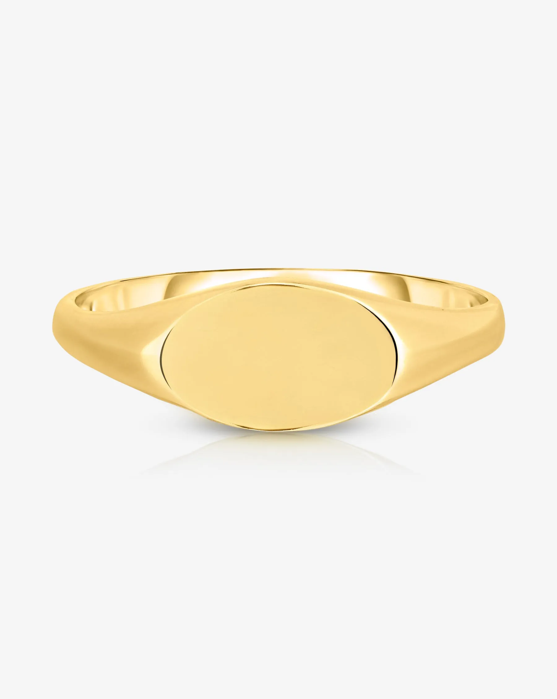 Engravable Gold Signet Ring