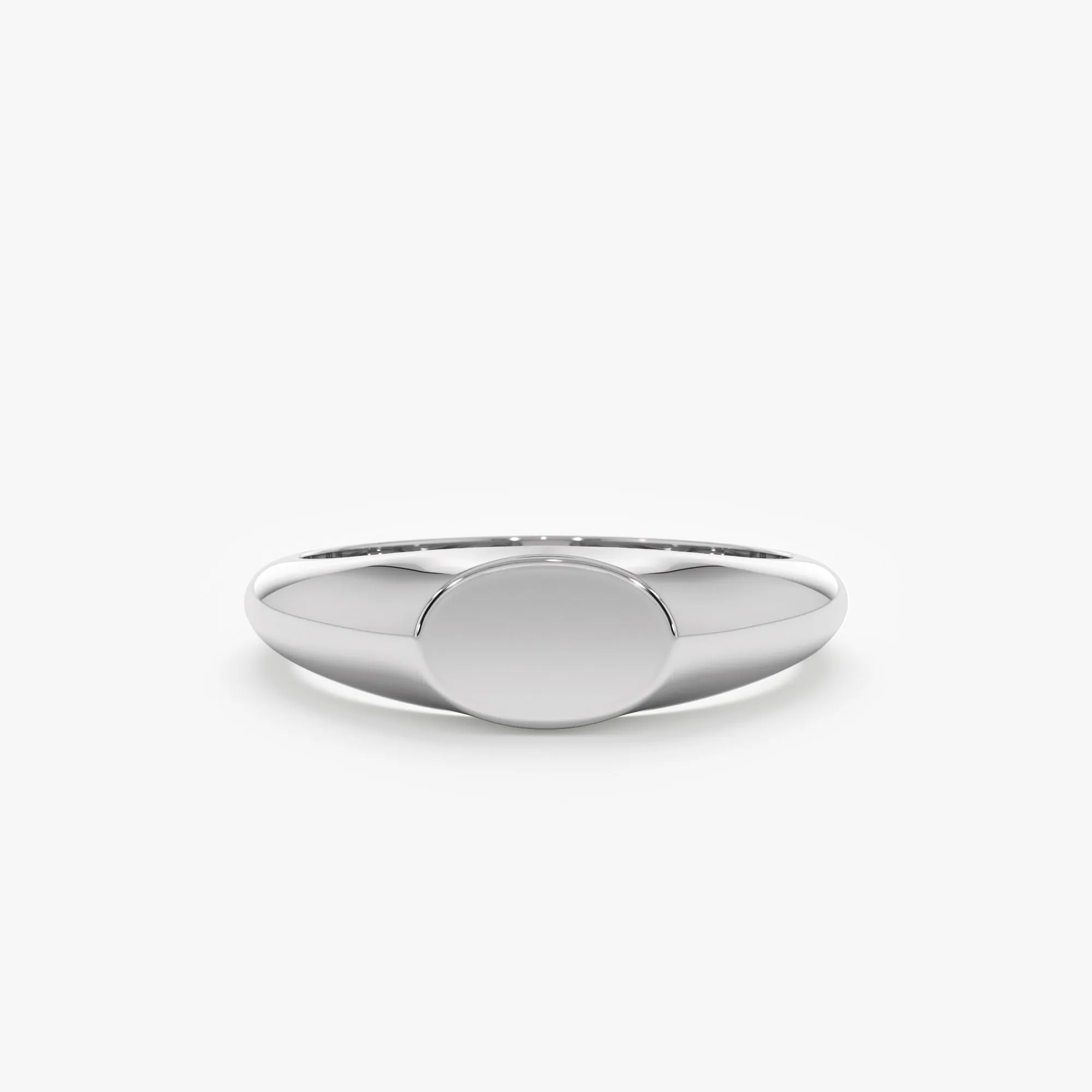 Engravable Oval Signet Ring, Trina