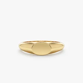 Engravable Oval Signet Ring, Trina