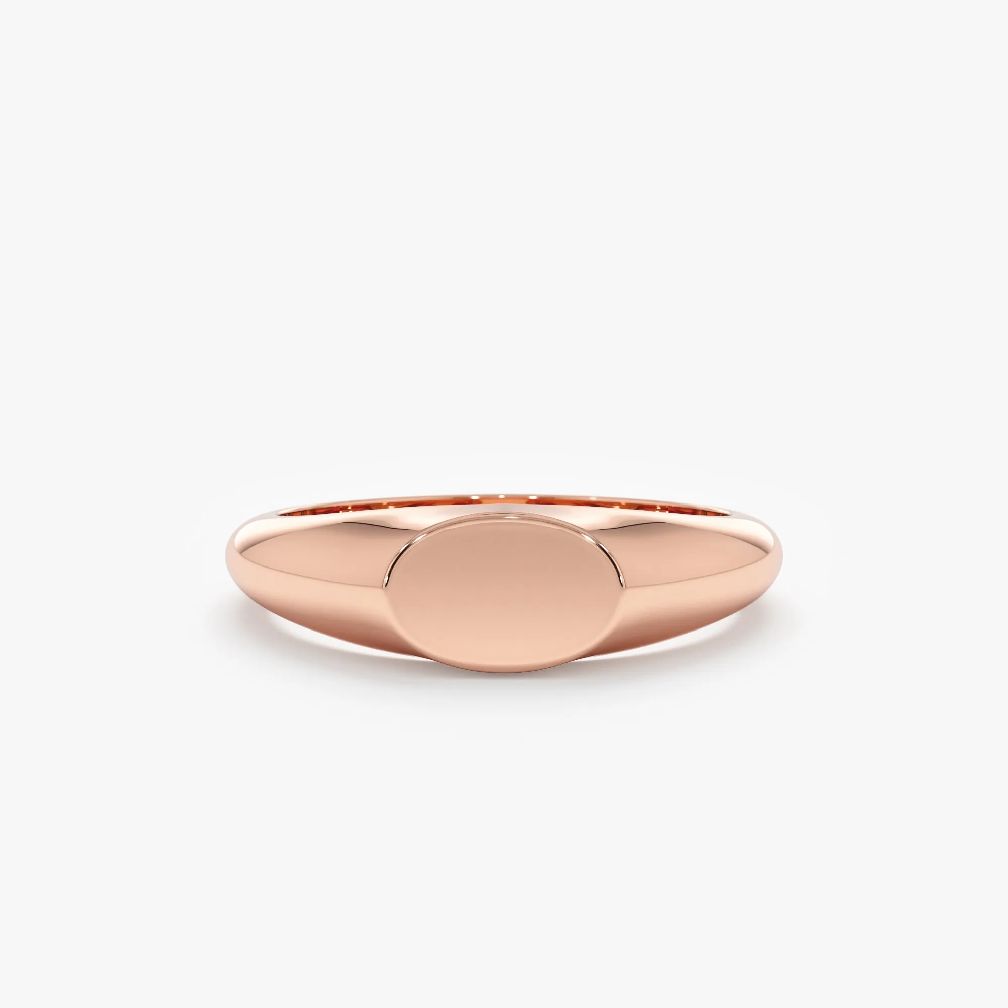 Engravable Oval Signet Ring, Trina