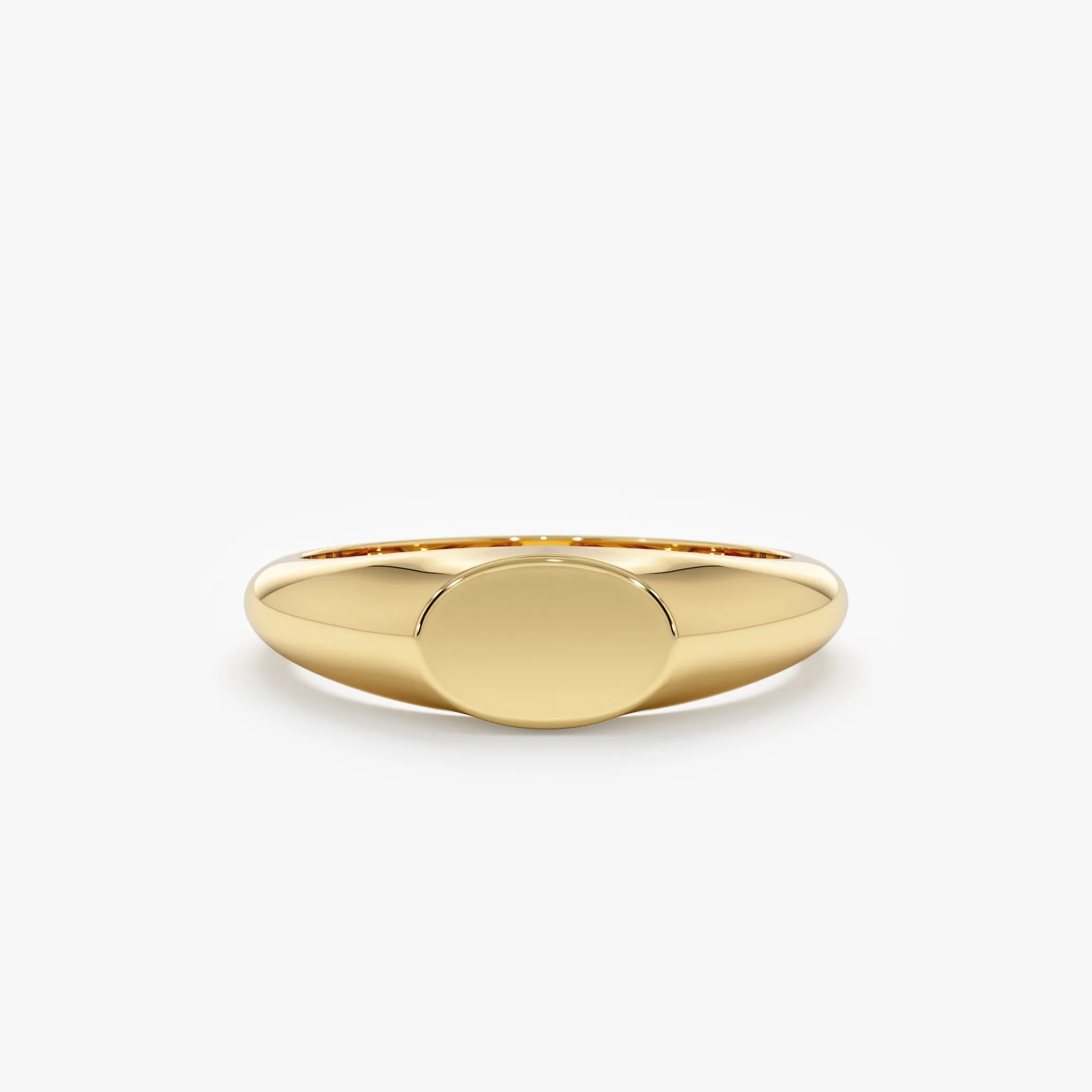 Engravable Oval Signet Ring, Trina