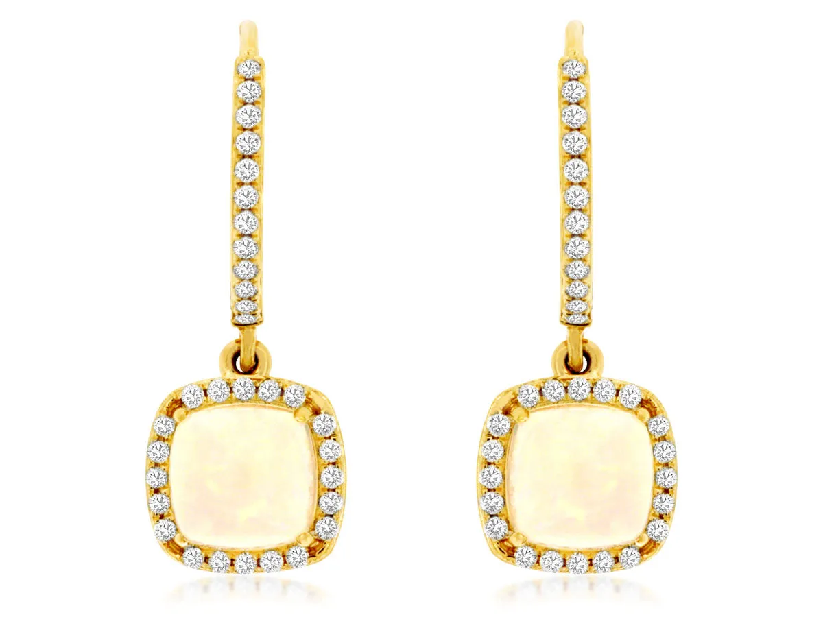 Ethiopian Opal Dangle Earrings
