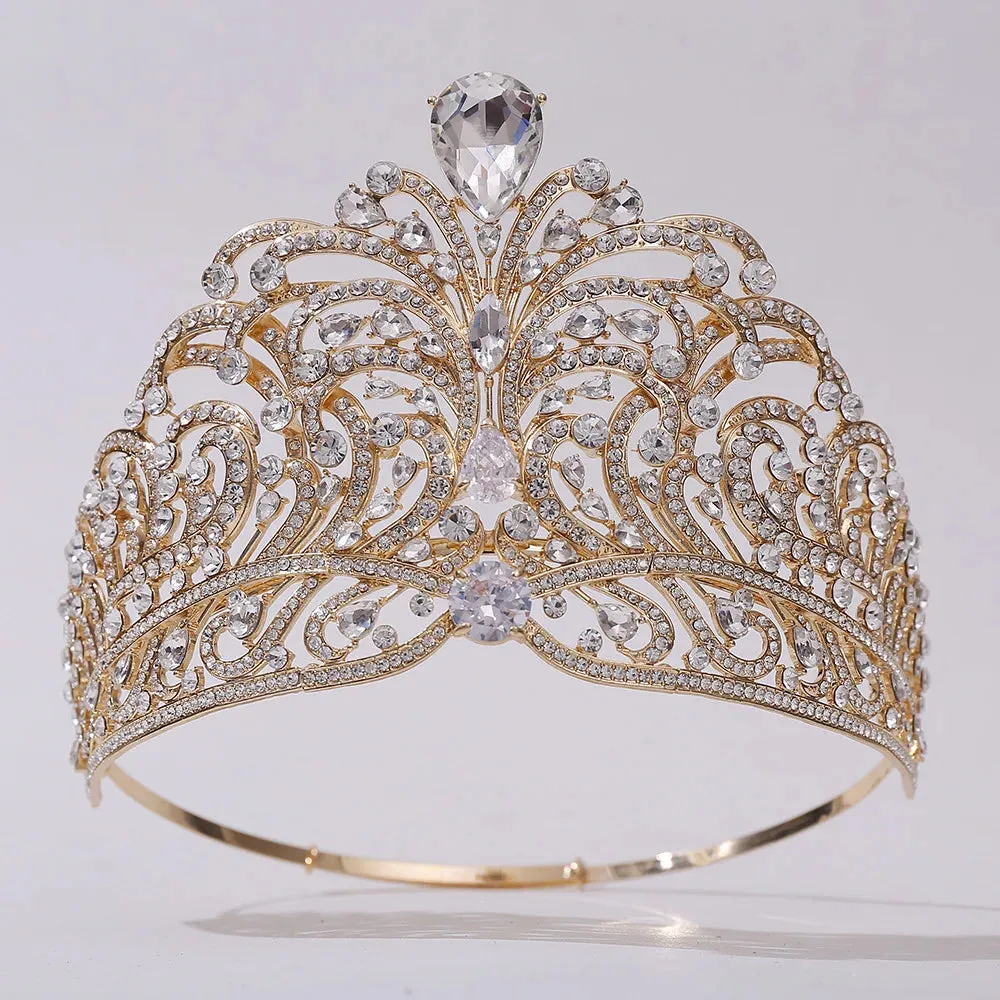 European Royal Miss Universe Crystal Crown-Large Round Tiaras