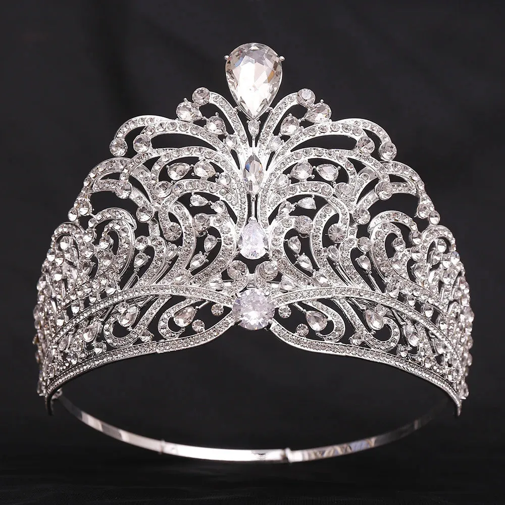 European Royal Miss Universe Crystal Crown-Large Round Tiaras