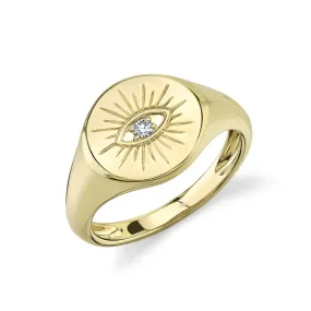 Evil Eye Signet Ring