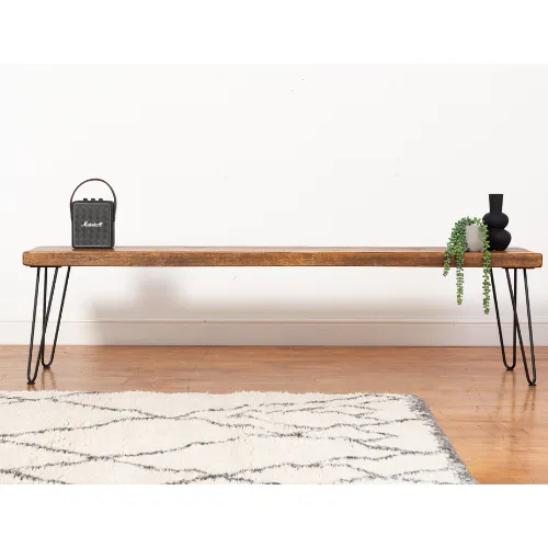 Fairfield Industrial Bench - Hairpin Legs