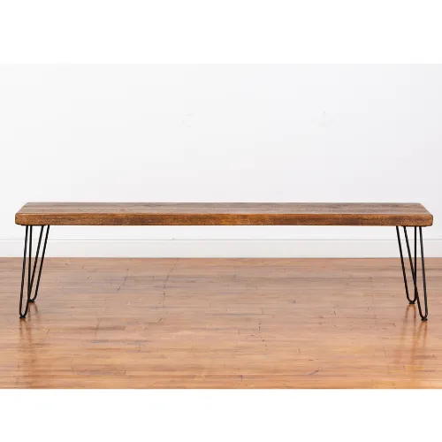 Fairfield Industrial Bench - Hairpin Legs