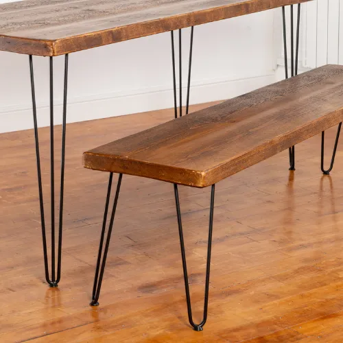 Fairfield Industrial Bench - Hairpin Legs