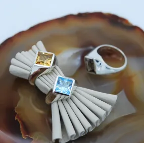 Fancy Gemset Signet style ring Ai227