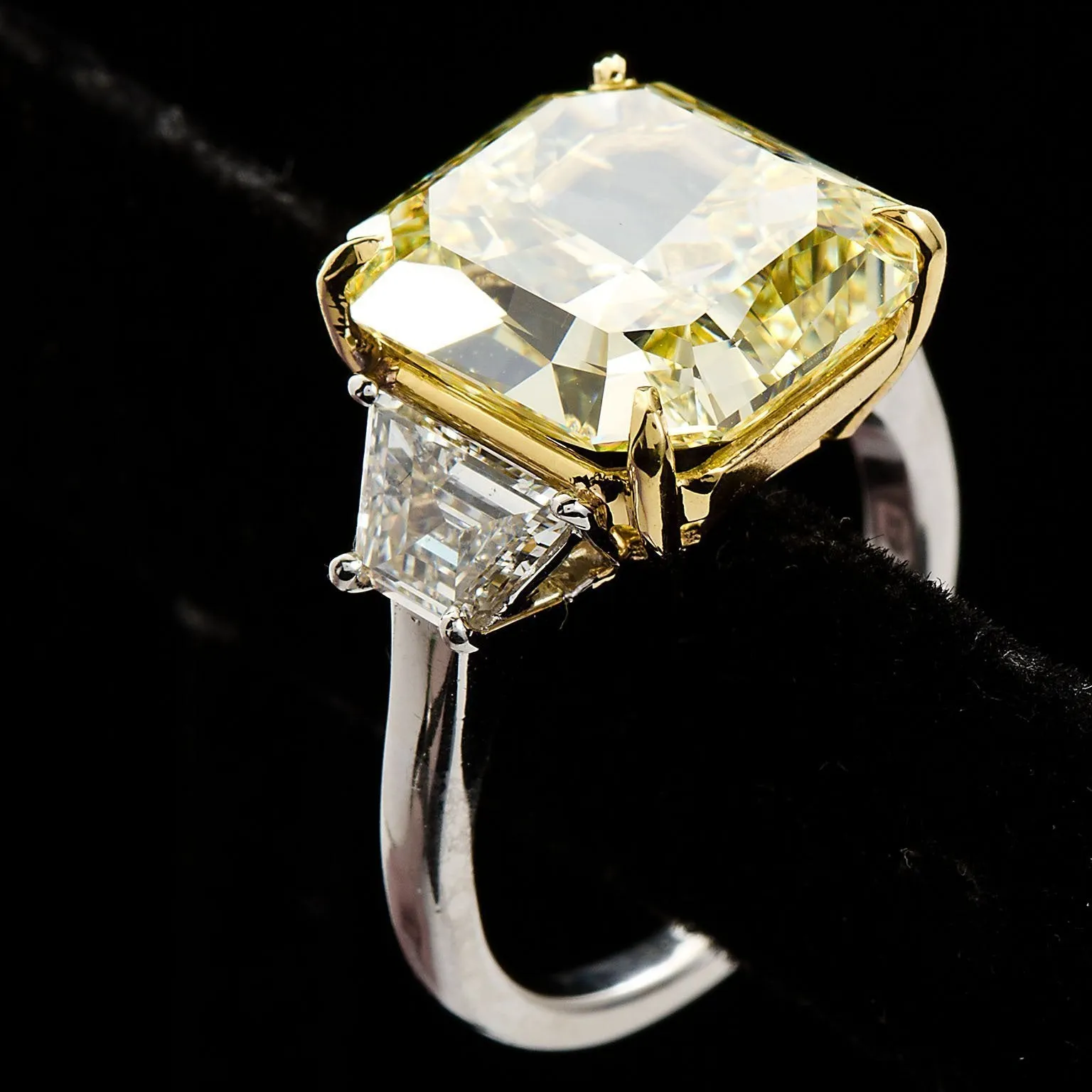 Fancy Yellow Diamond Engagement Ring 7.34 Carat GIA Certified