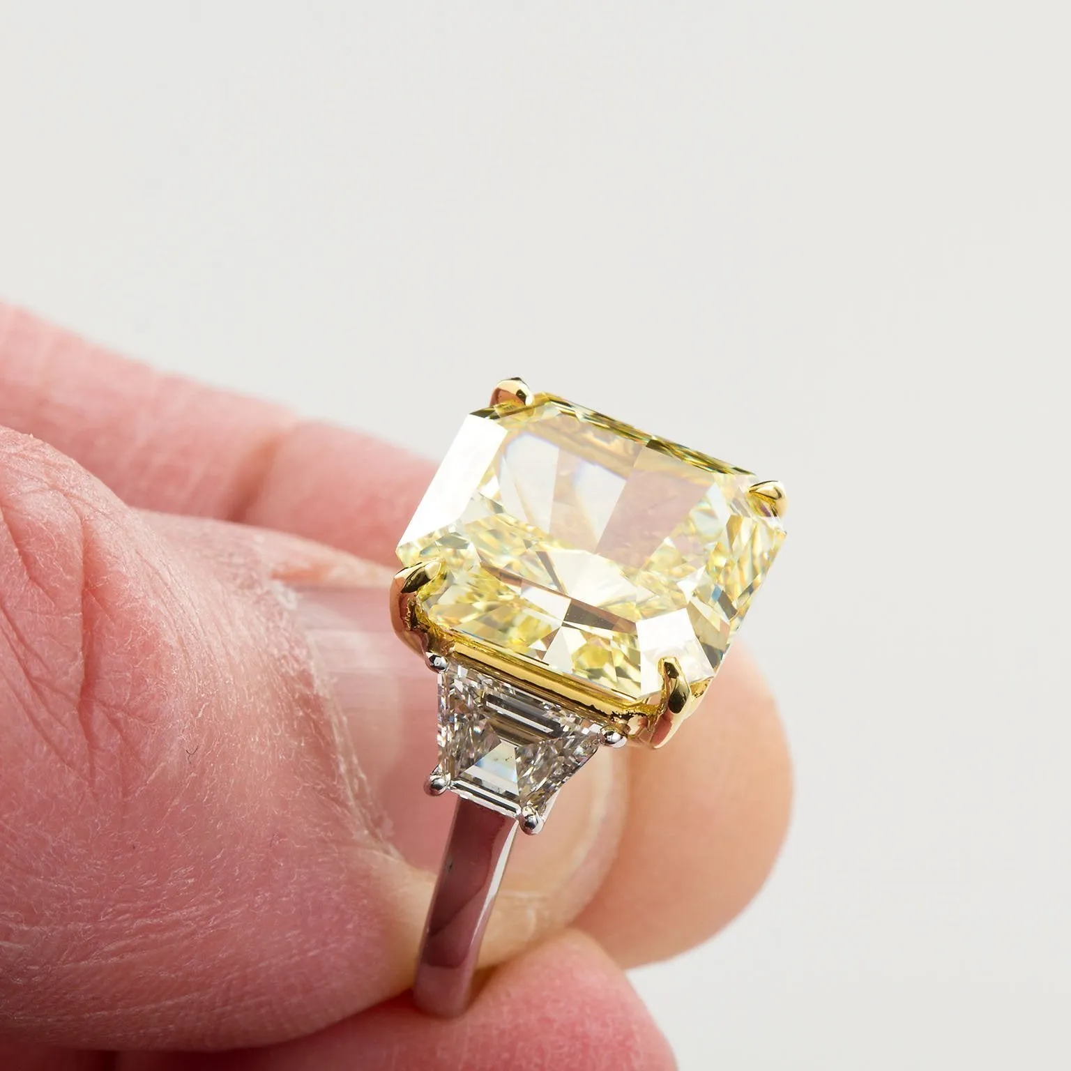 Fancy Yellow Diamond Engagement Ring 7.34 Carat GIA Certified