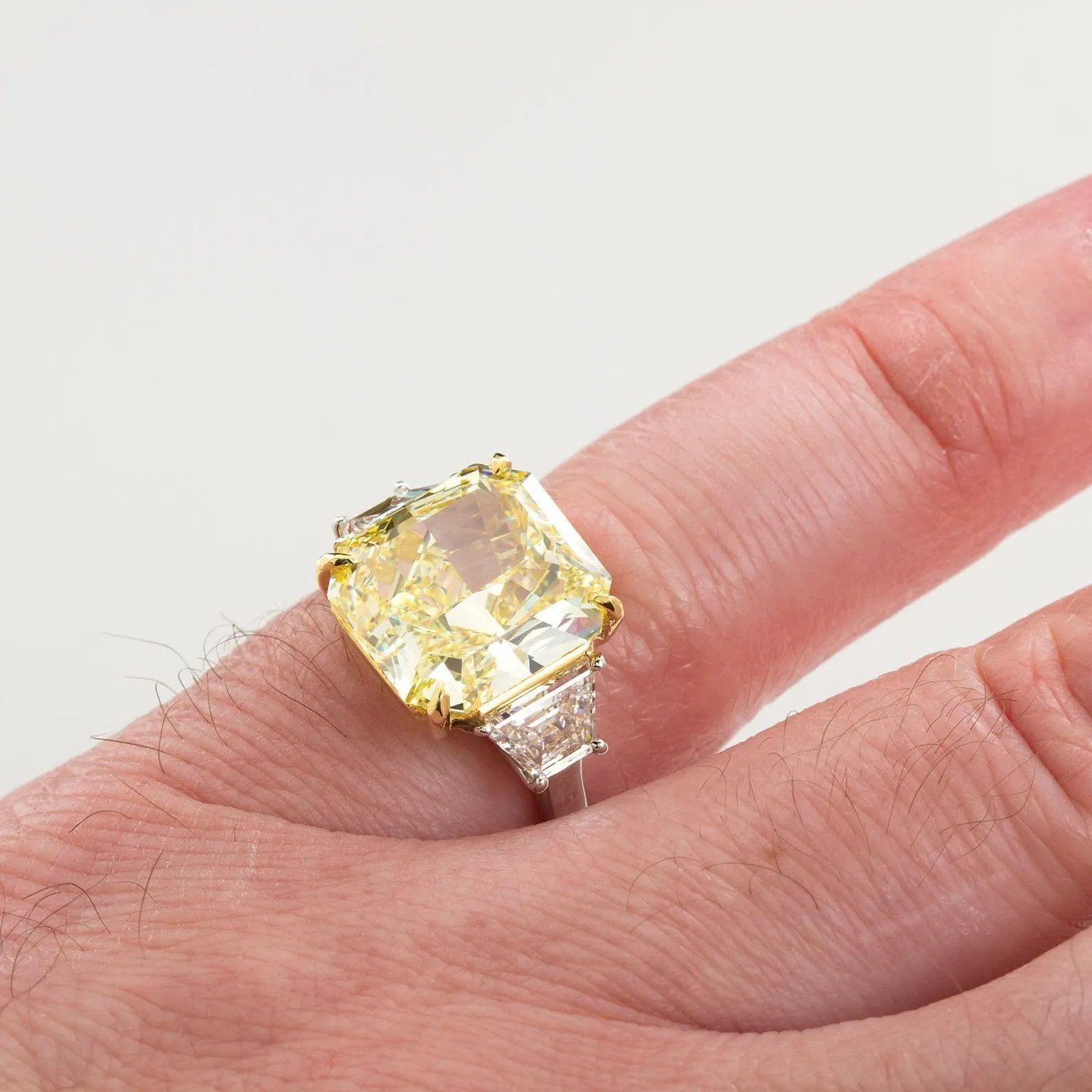 Fancy Yellow Diamond Engagement Ring 7.34 Carat GIA Certified