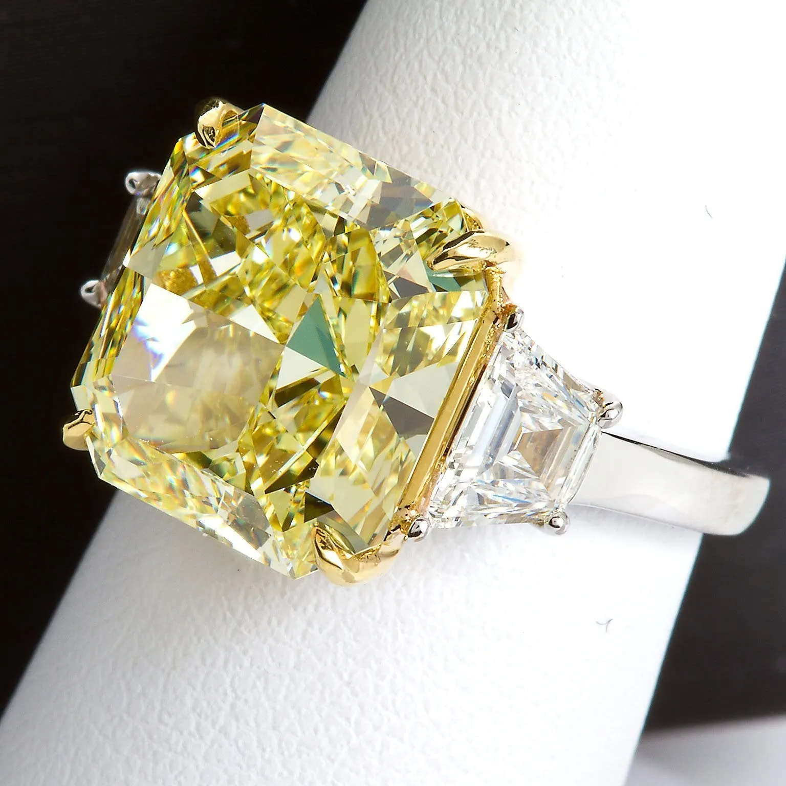 Fancy Yellow Diamond Engagement Ring 7.34 Carat GIA Certified