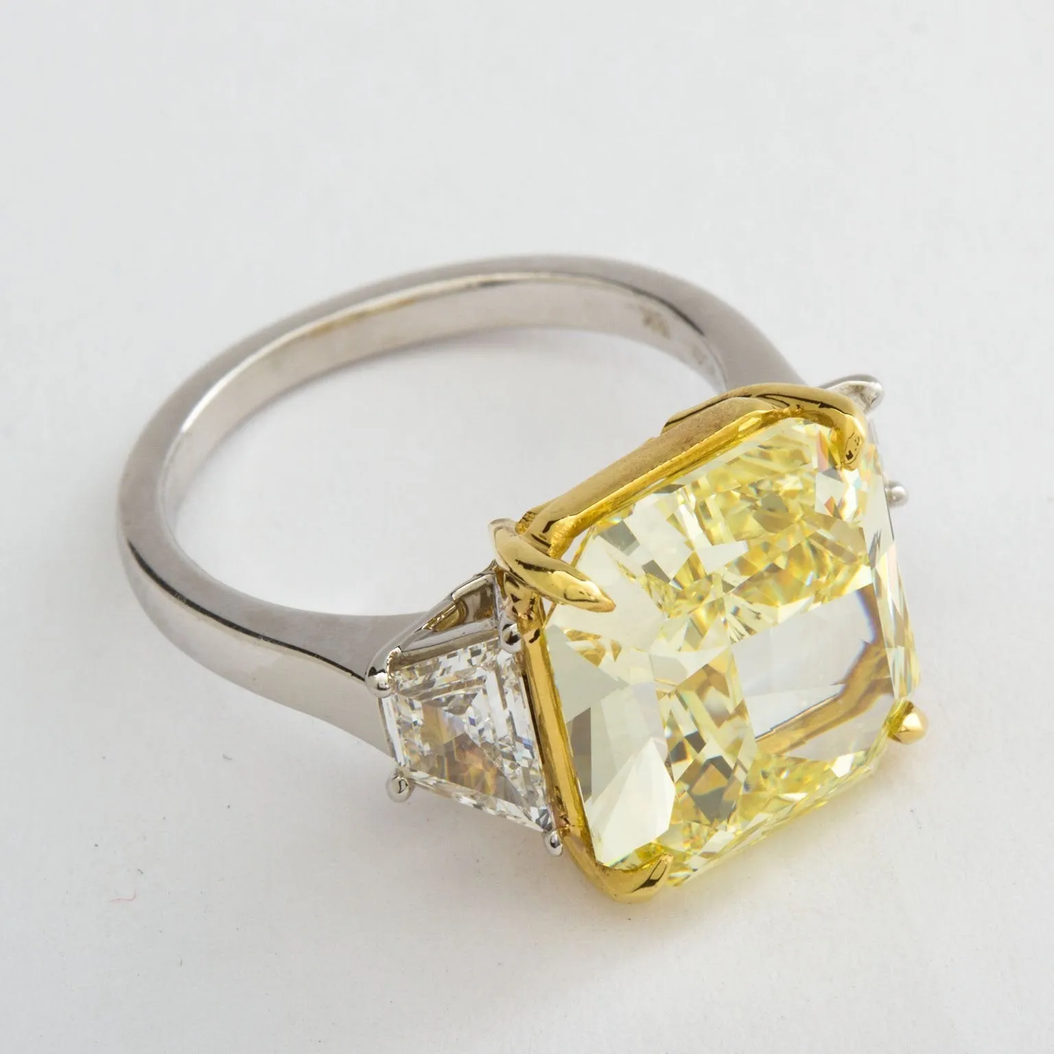 Fancy Yellow Diamond Engagement Ring 7.34 Carat GIA Certified