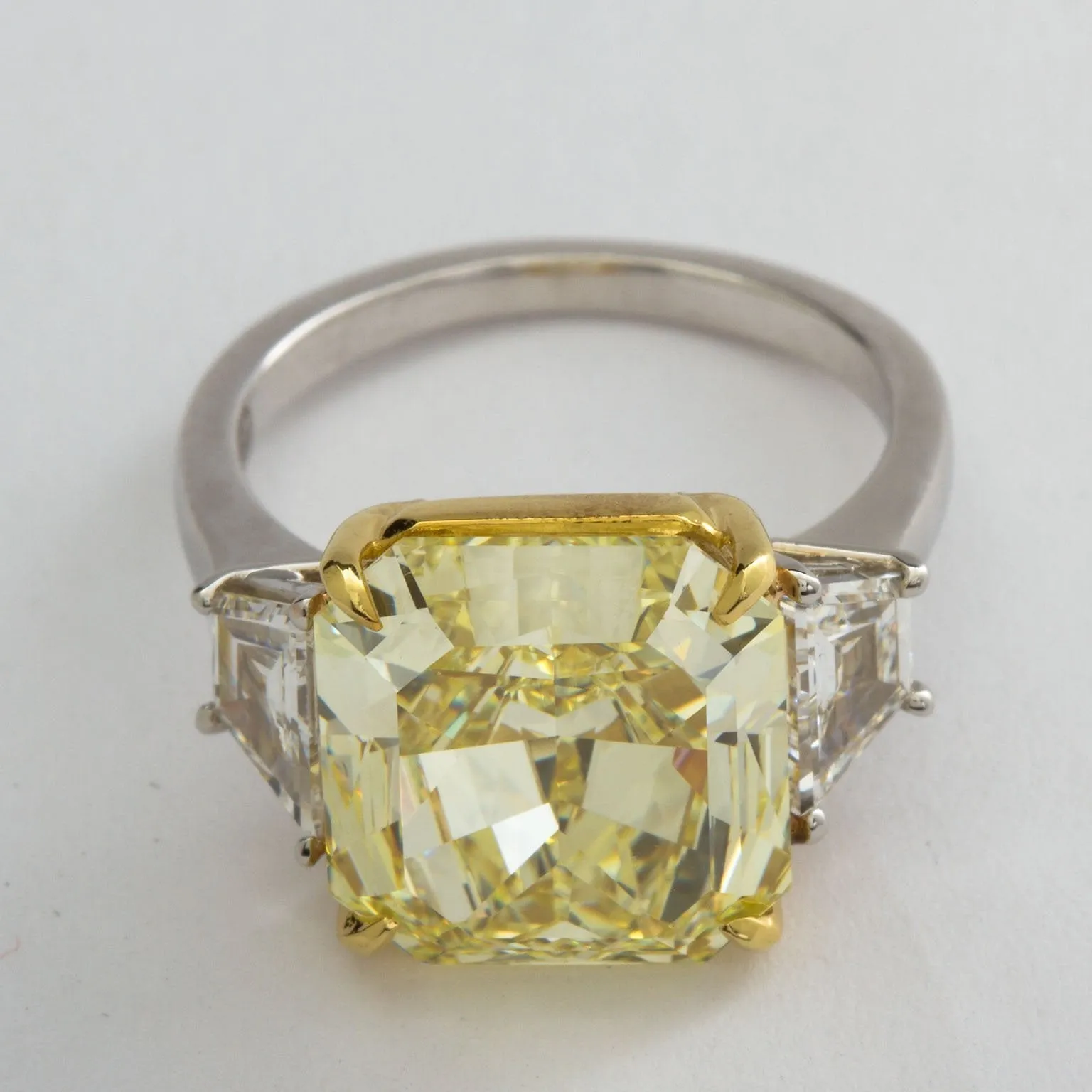 Fancy Yellow Diamond Engagement Ring 7.34 Carat GIA Certified