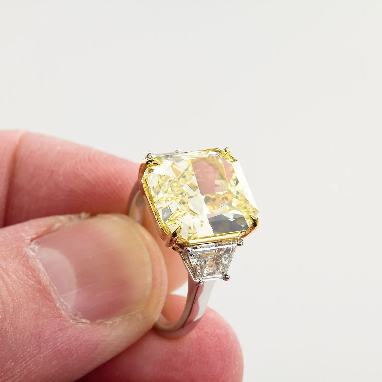 Fancy Yellow Diamond Engagement Ring 7.34 Carat GIA Certified