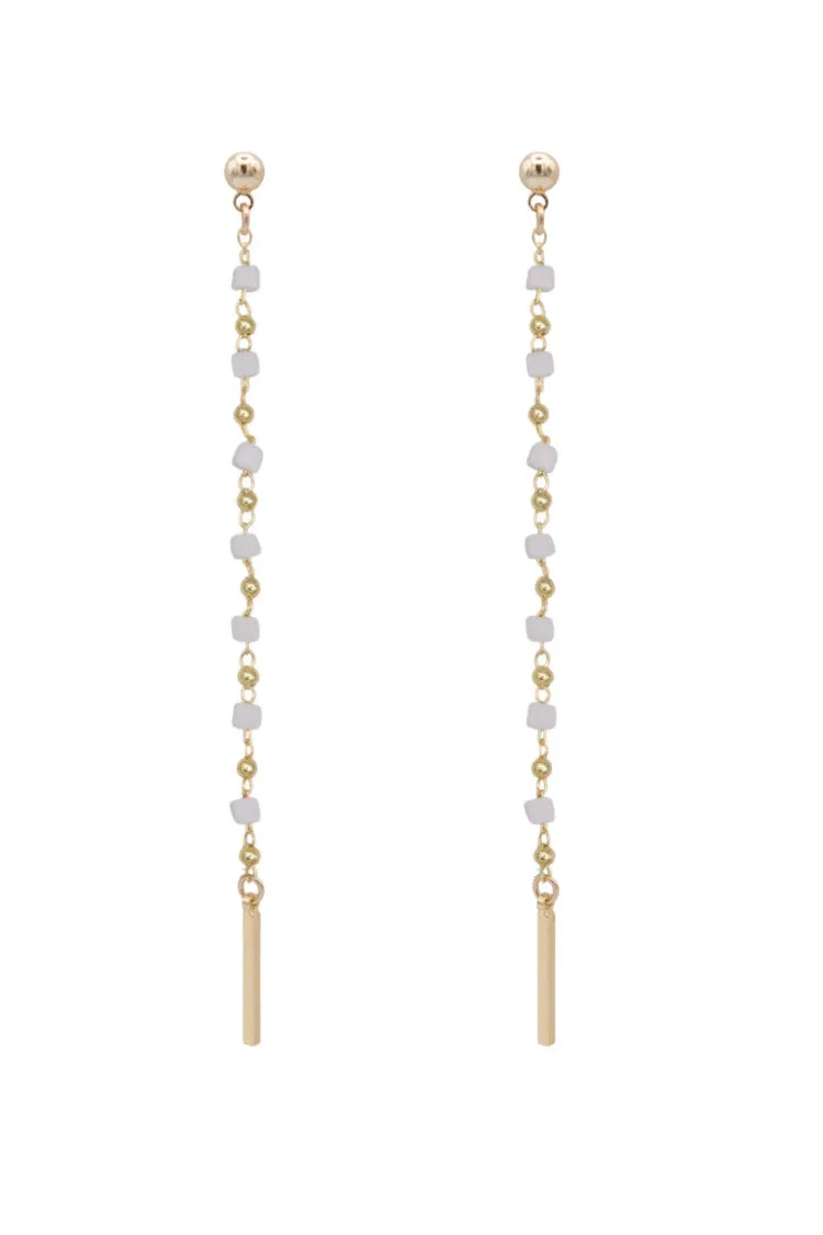Farrah B Temptress Earrings in White Opal Gold