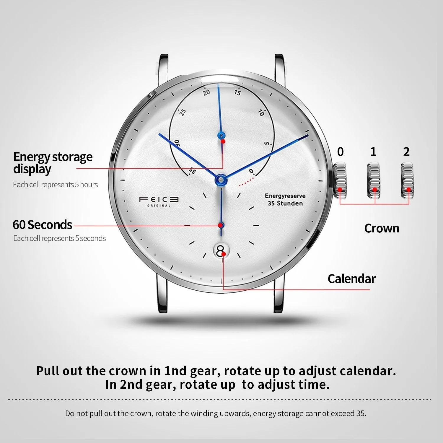 FEICE Automatic Watch Men’s Bauhaus