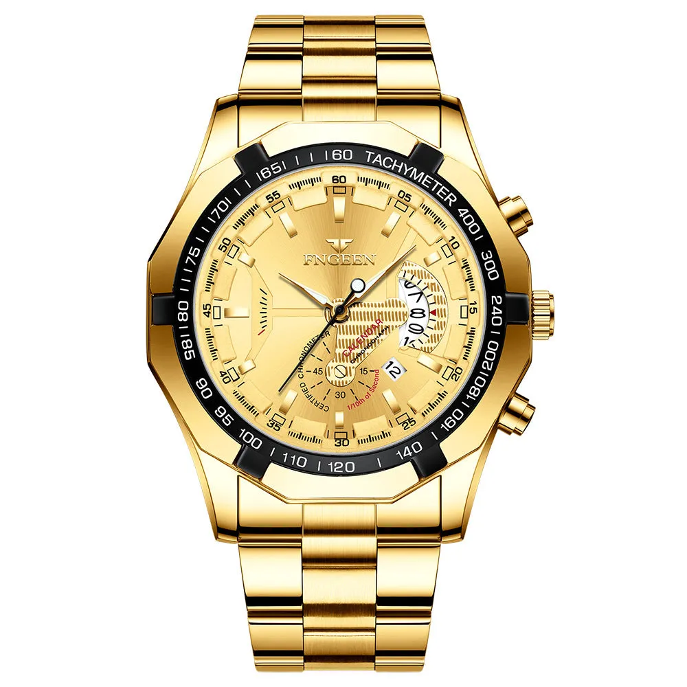 Fenzun Watch Waterproof Non-Mechanical Watch Large Dial Watch Oversized New Concept Calendar Watch Creative Technology
