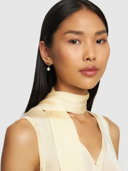 Ferragamo   Gancio faux pearl drop earrings 