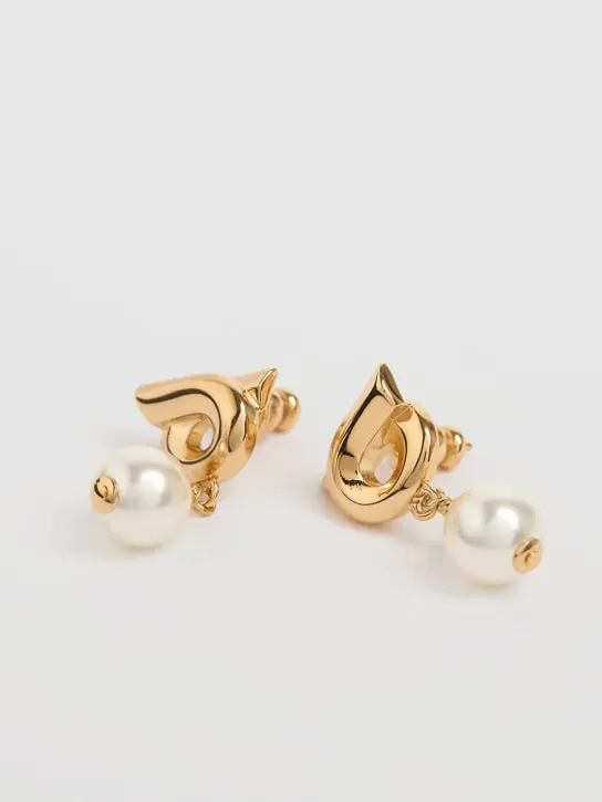 Ferragamo   Gancio faux pearl drop earrings 
