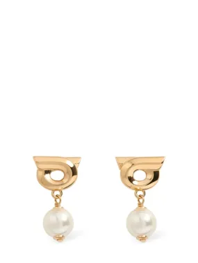 Ferragamo   Gancio faux pearl drop earrings 