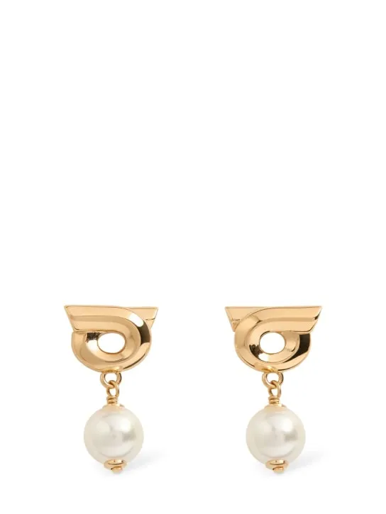 Ferragamo   Gancio faux pearl drop earrings 