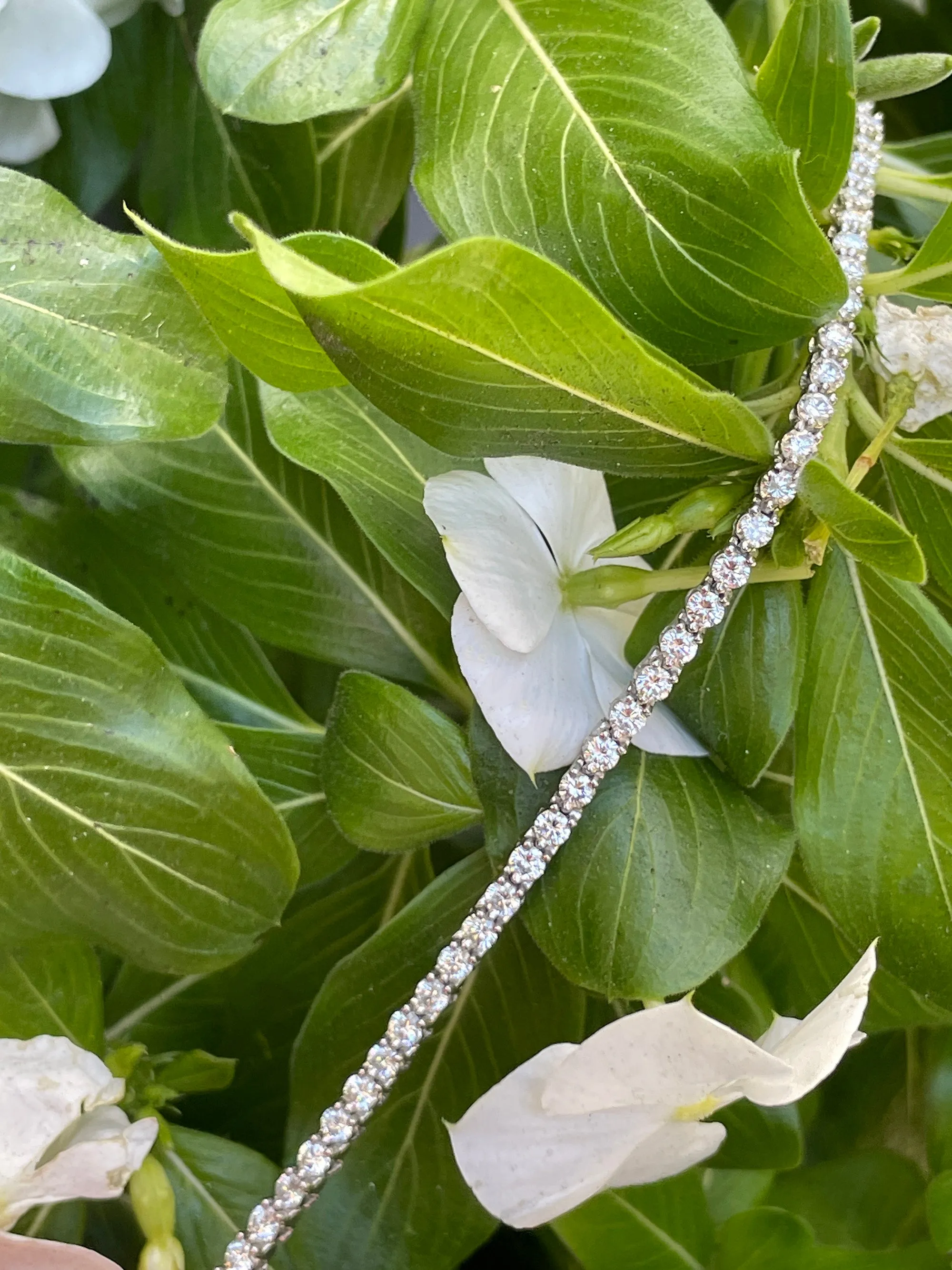 Fine 2.75 Carat Natural Round Diamond Tennis Line Platinum 3 Prong Bracelet