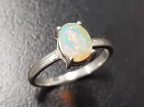 Fire Opal Ring - October Birthstone Ring - Opal Promise Ring