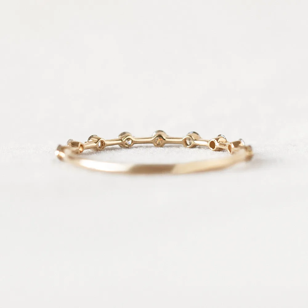 Floating Diamonds Ring - 0,18ct Salt & Pepper Diamonds